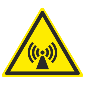 Знак безопасности светоотражающий W-12 «Внимание. Электромагнитное поле»