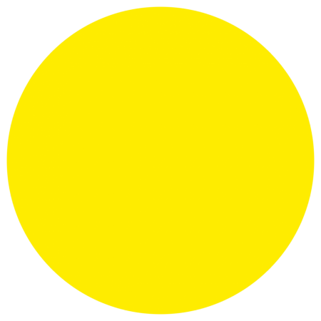 Т-2380 - Таблички на металле безопасности «Жёлтый круг» (для слабовидящих)