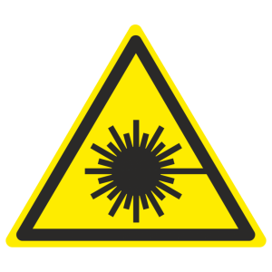 Знак безопасности светоотражающий W-10 «Опасно. Лазерное излучение»