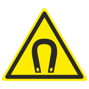 Знак безопасности светоотражающий W-13 «Внимание. Магнитное поле»