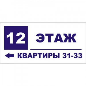 ТНЭ-003 - Этажная табличка с номерами квартир