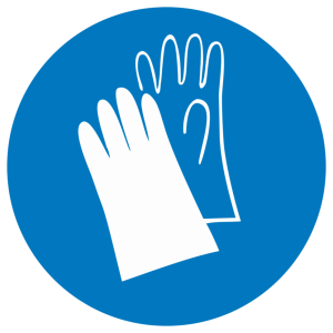 Наклейка M-06 «Работать в защитных перчатках»